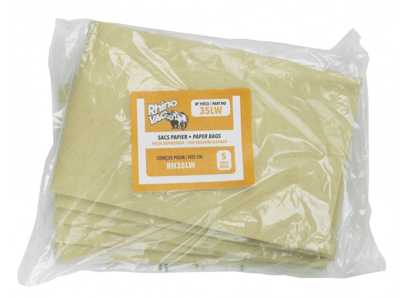 Sac en papier pour aspirateur d'atelier Rhinovac RH35LW - paquet de 5 sacs