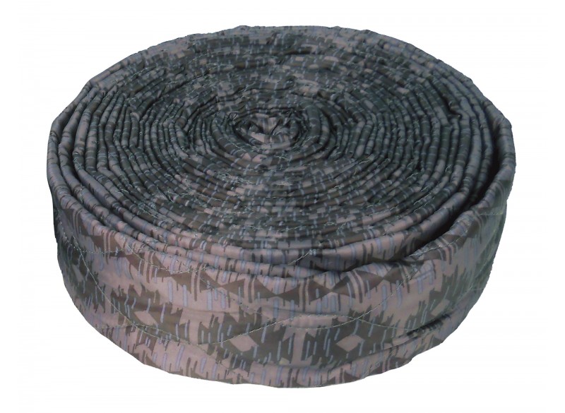 Cover for 35' (10 m) Hose of Central Vacuum Cleaner - Padded - with Zipper - Grey - VacSoc - VS-PZGY35